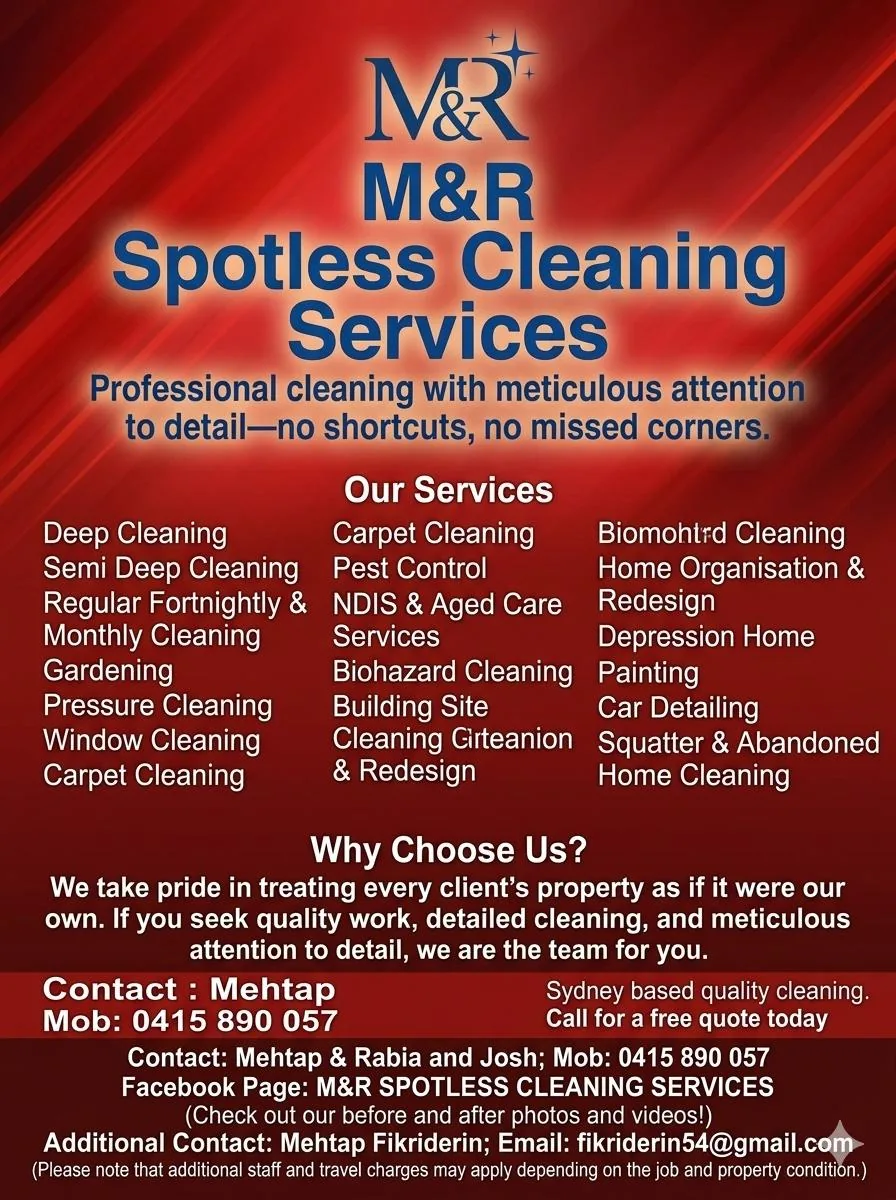 M&R Spotless Cleaning project